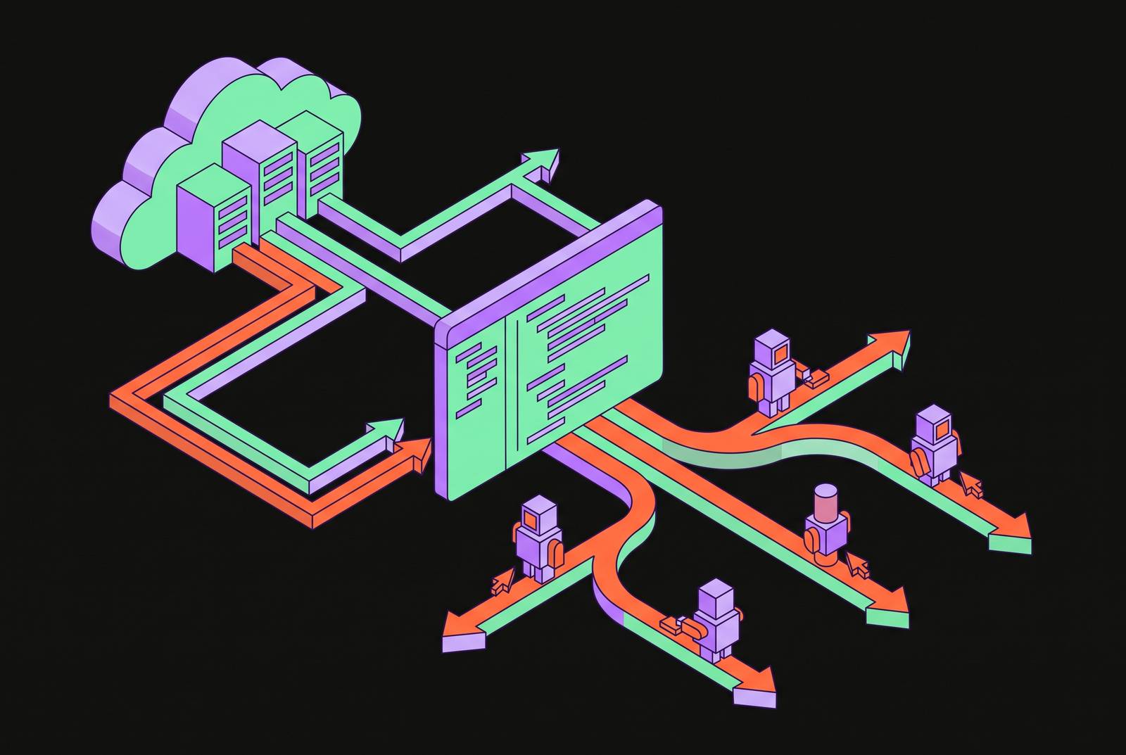 Cover illustration for “Automating Pull Request Review With Cloud-Hosted Coding Agents”