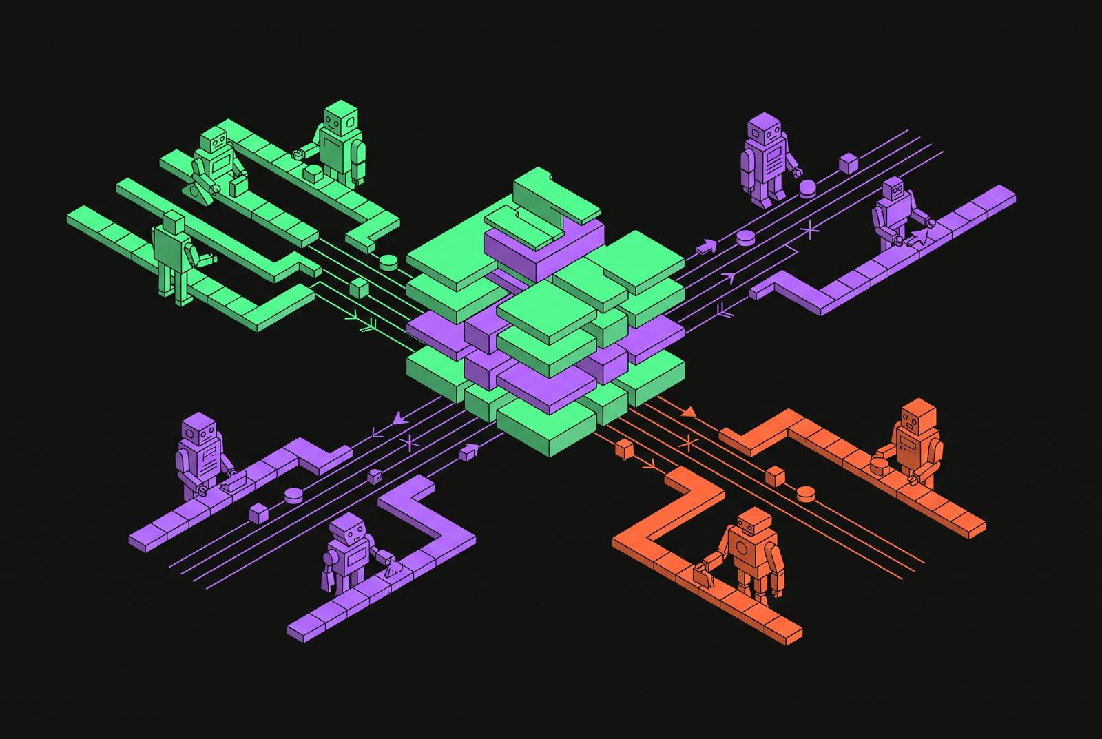 Cover illustration for “Scheduling Parallel Agent Sessions Across a Monorepo”
