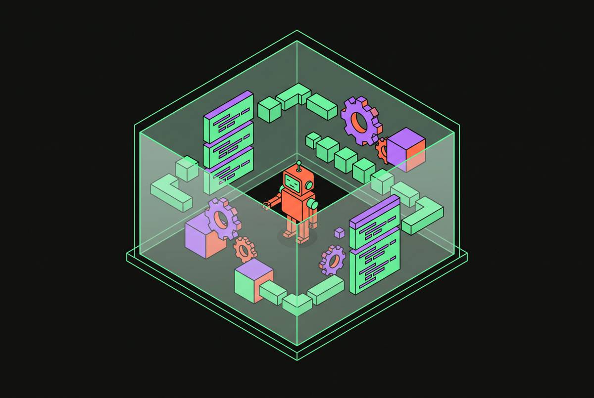 Cover illustration for “Sandbox Security for Agents Running Untrusted Generated Code”
