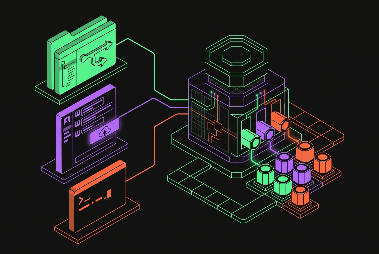 Cover illustration for “Triggering Cloud Agents From GitHub, Slack, and the Terminal”