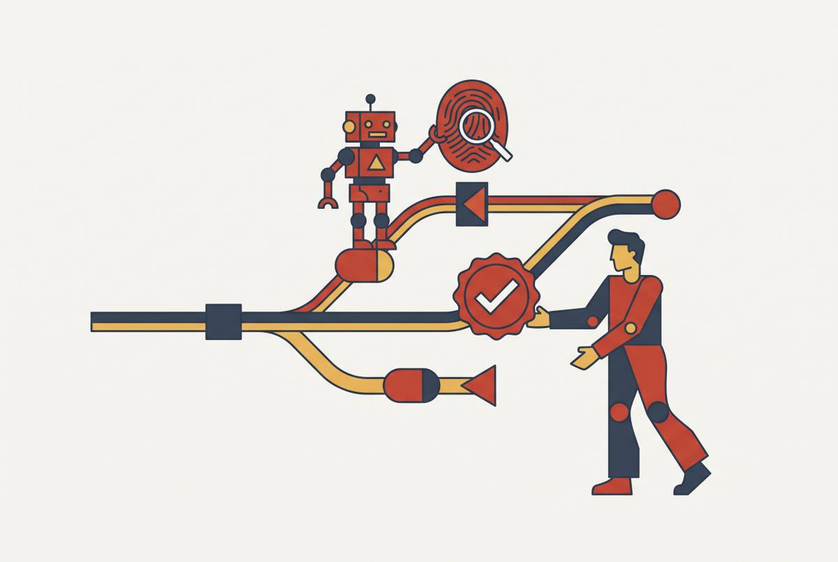 Cover illustration for “Change Attribution and Accountability for AI-Generated Code”
