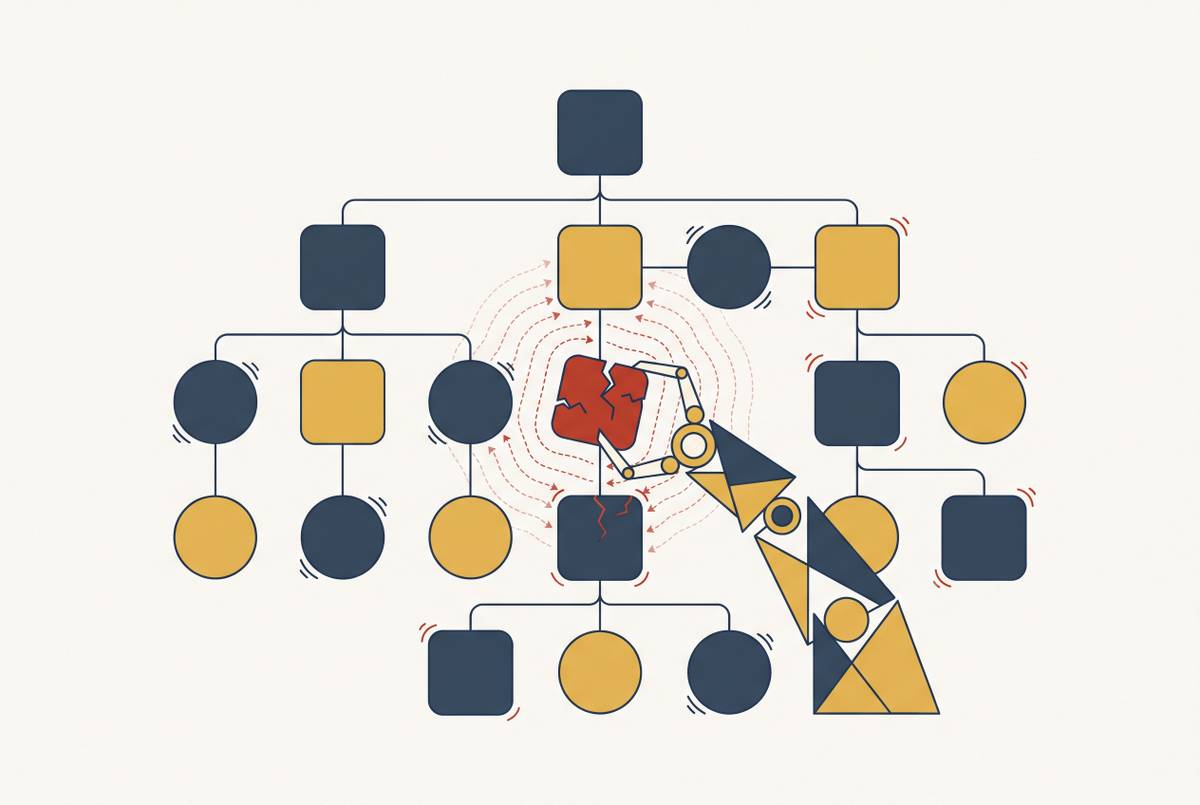 Cover illustration for “Supply Chain Risks When AI Agents Modify Dependencies”