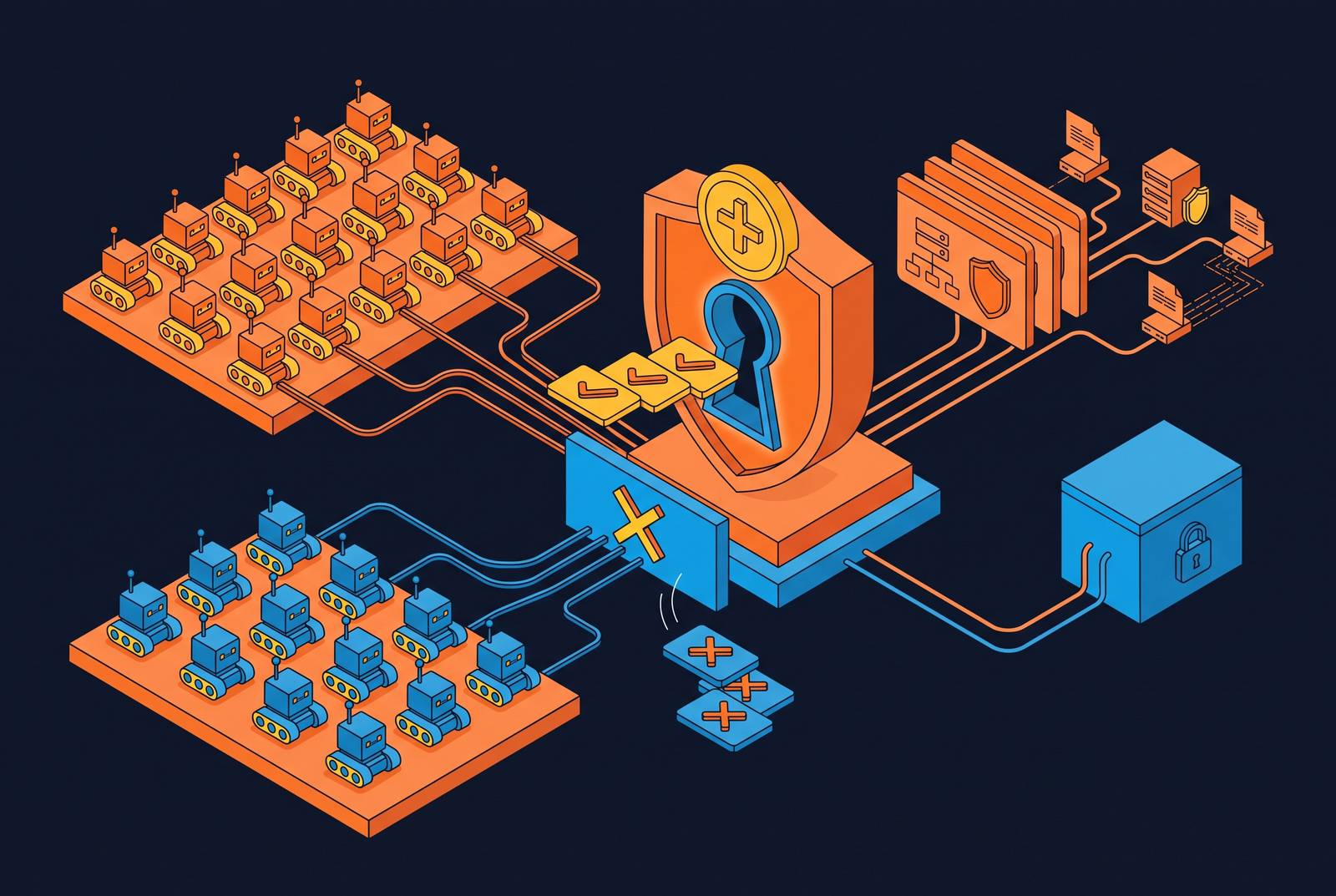 Cover illustration for “Role-Based Access Control Implementation for Coding Agent Fleets”