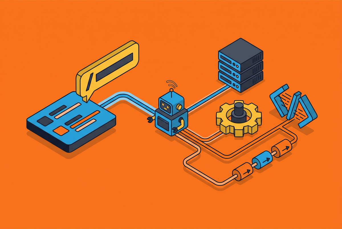 Cover illustration for “Triggering Agents From Slack Commands in Engineering Workflows”