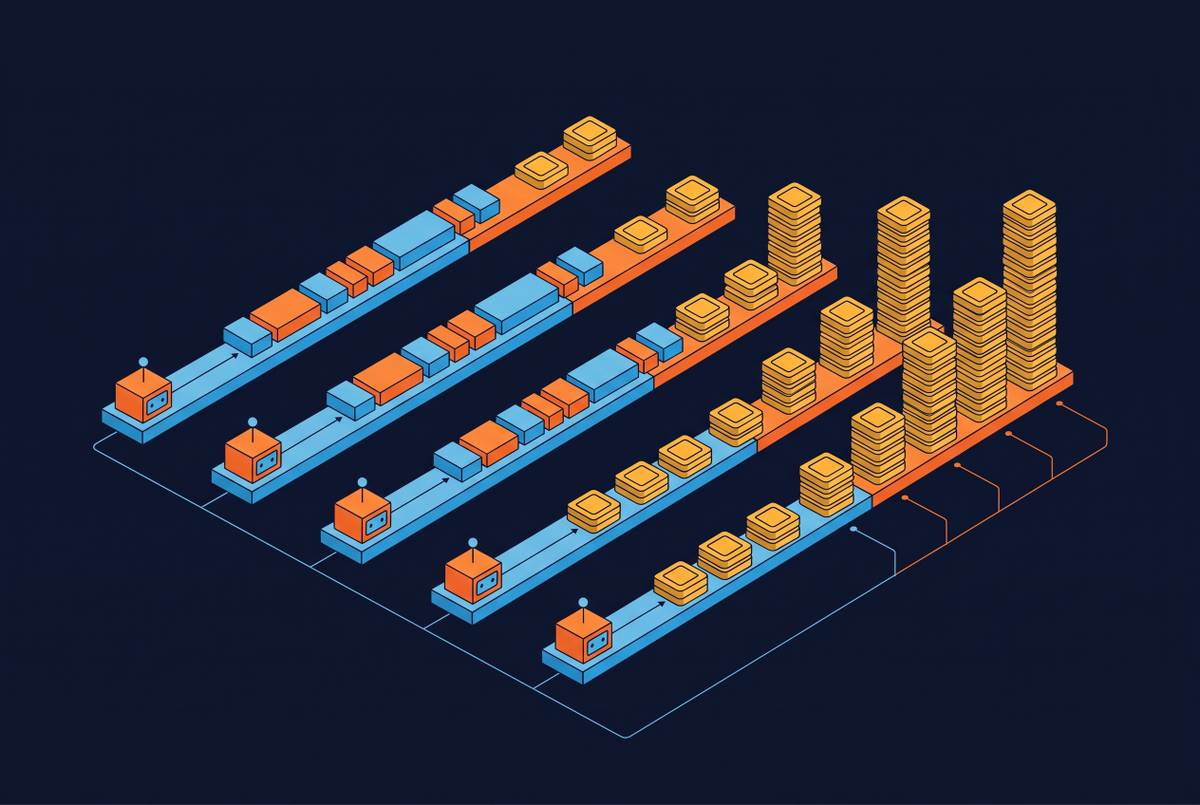 Cover illustration for “Multi-Agent Cost Compounding in Parallel Coding Workflows”