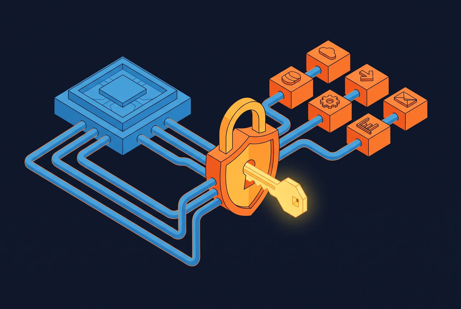 Cover illustration for “Securing Agent Access to Third-Party APIs and SaaS Credentials”