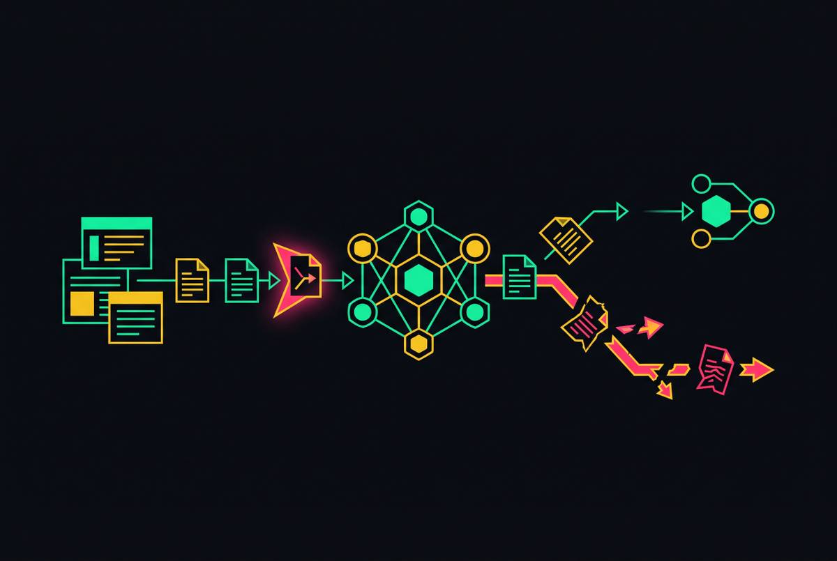 Cover illustration for “Indirect Prompt Injection in Agentic Retrieval Pipelines”