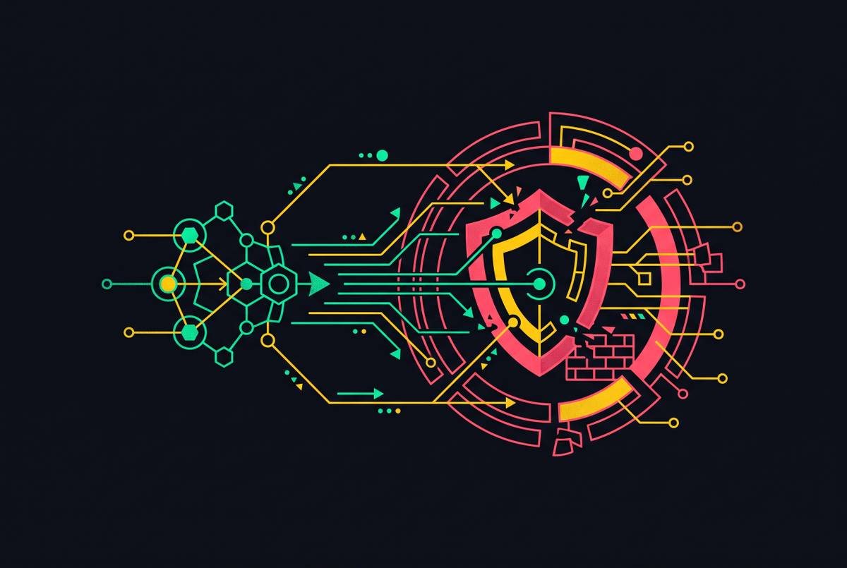Cover illustration for “Offensive Security Operations Augmented by AI Agents”