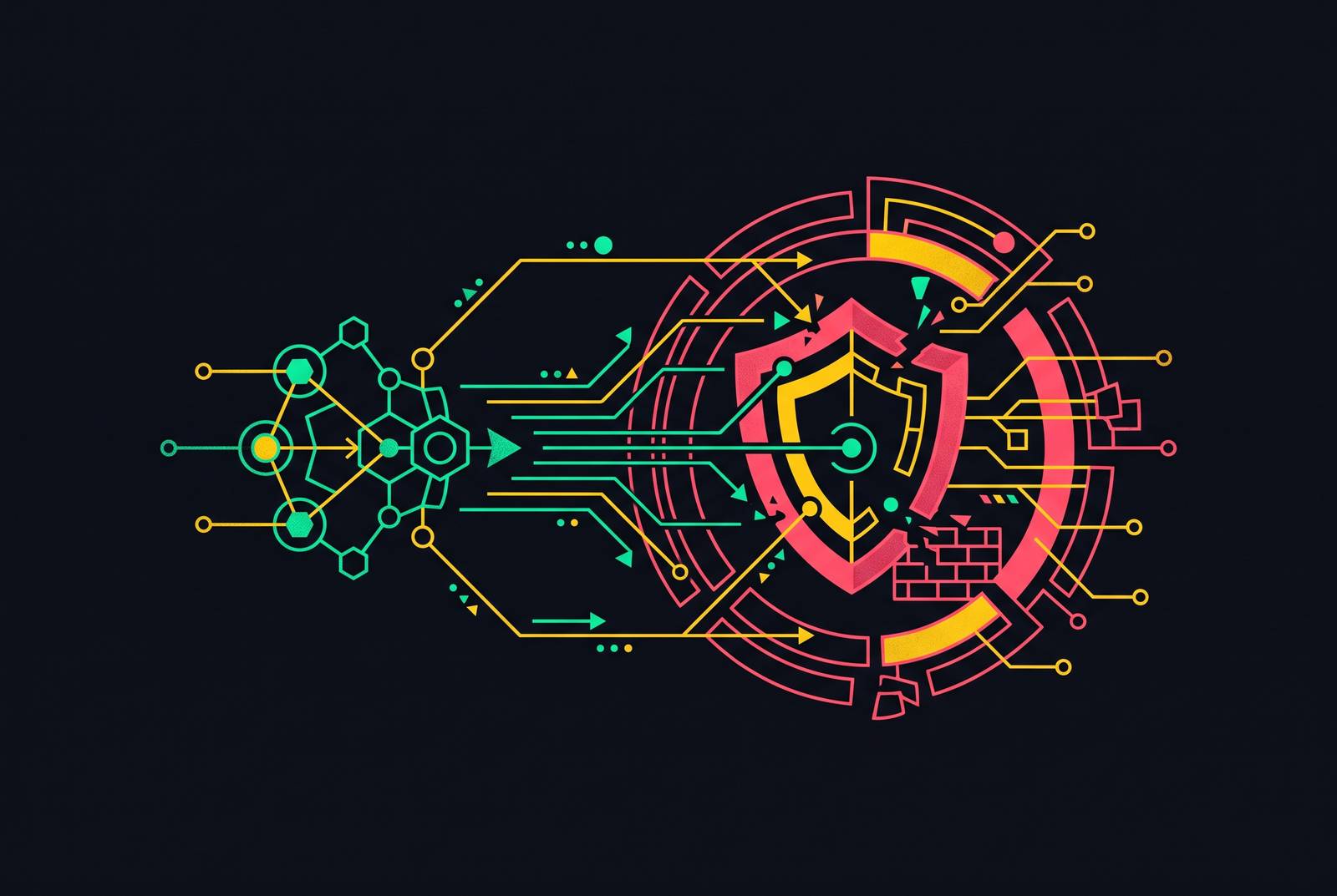 Cover illustration for “Offensive Security Operations Augmented by AI Agents”