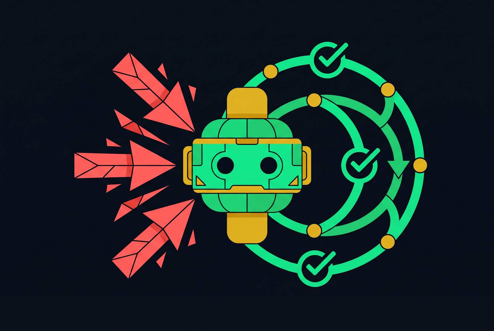 Cover illustration for “Red Teaming vs Continuous Verification for Production AI Agents”