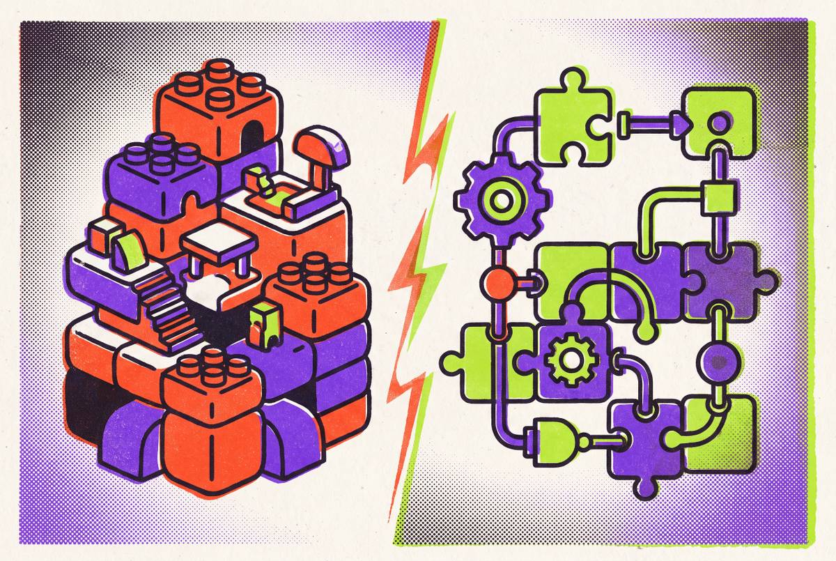 Cover illustration for “Buildbox vs Construct for Non-Coder Game Makers”