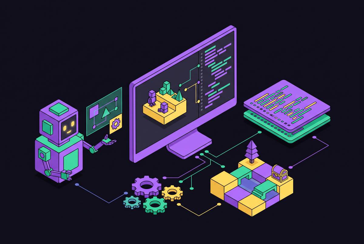 Cover illustration for “AI Coding Assistants for GDScript in Godot Projects”