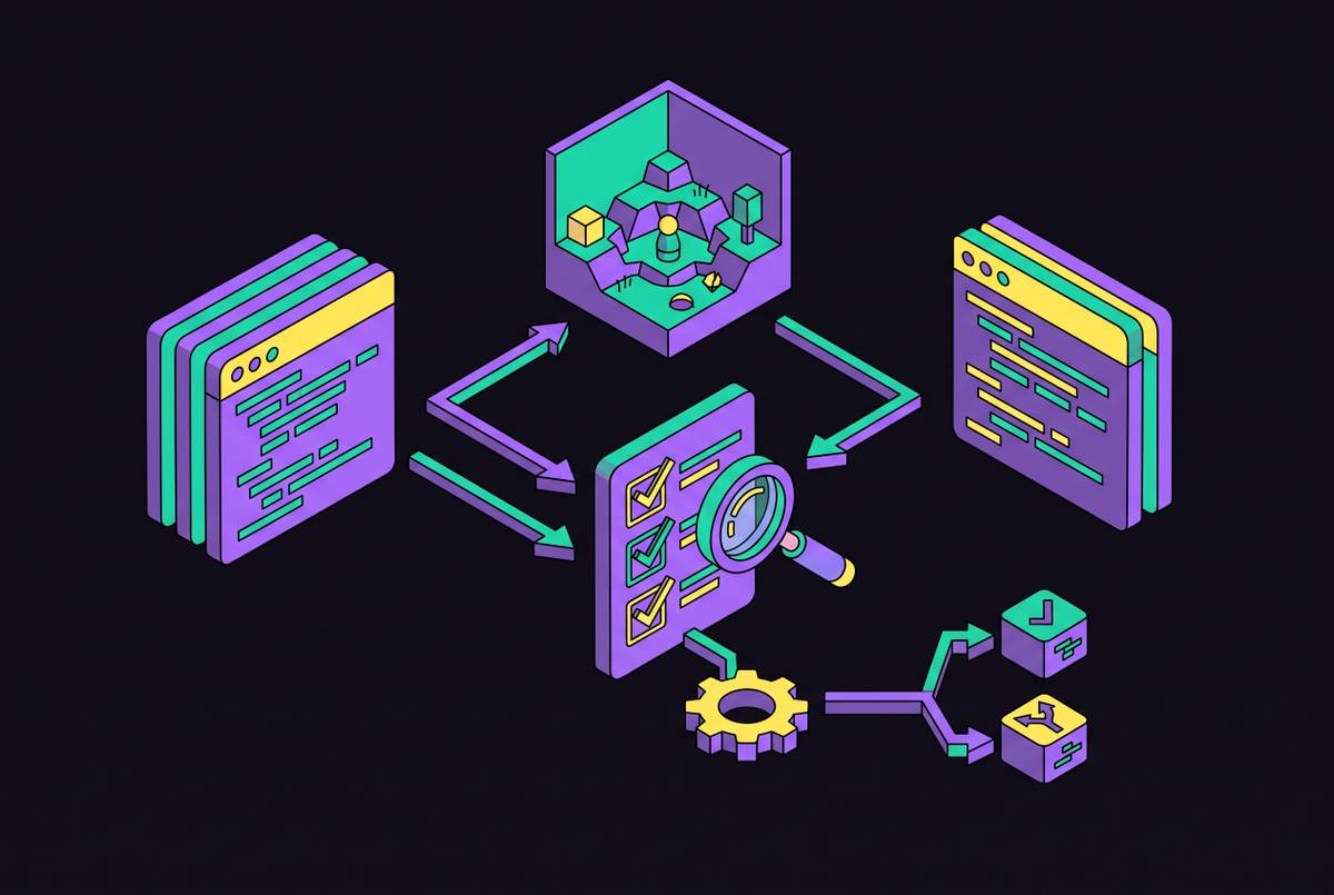 Cover illustration for “Managing AI-Generated Code Quality in GDScript and C# Game Projects”