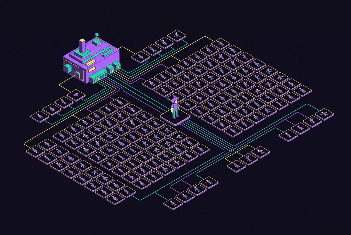 Cover illustration for “Generating Consistent 2D Character Sprites With AI Across an Entire Game”