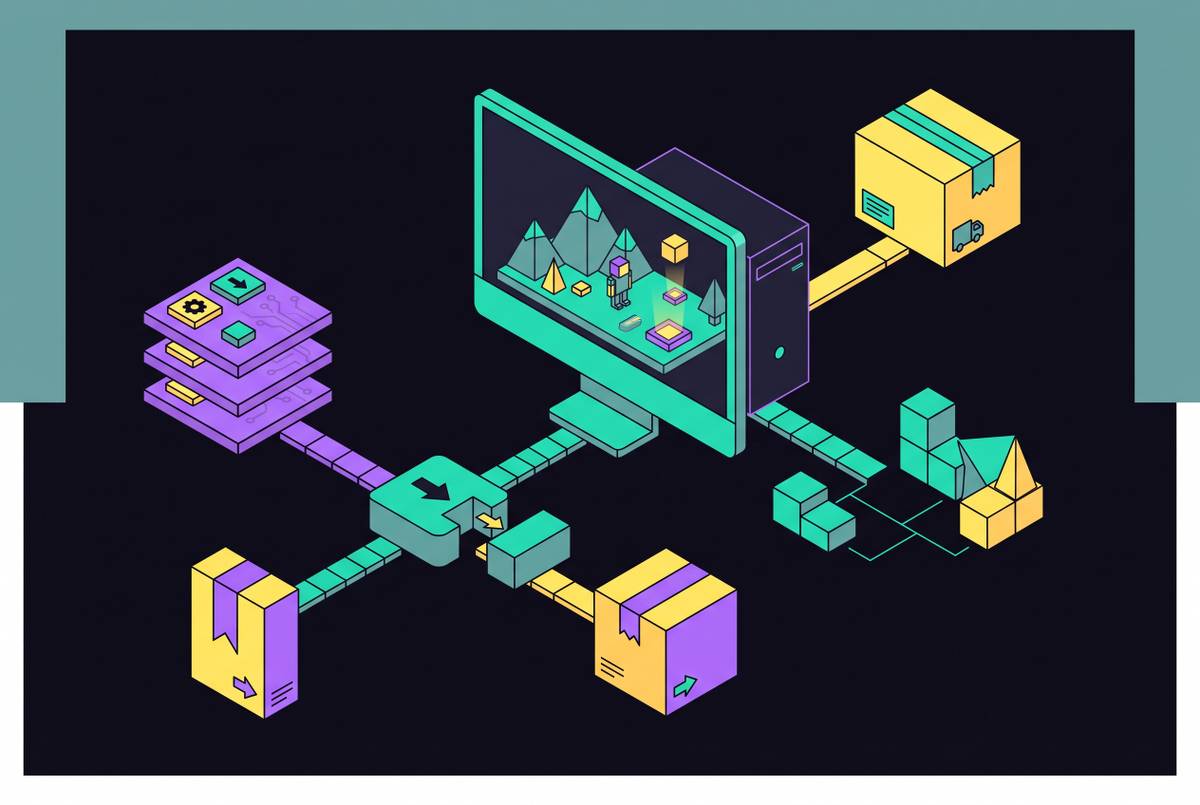Cover illustration for “No-Code Game Engines That Produce Shippable Desktop Games”