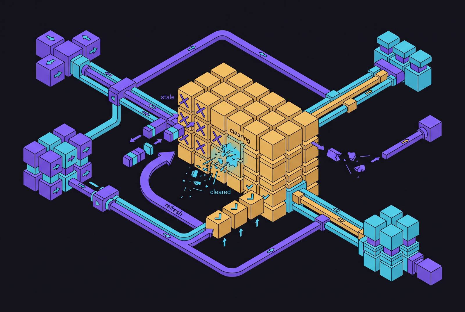 Cover illustration for “Cache Invalidation Strategies in AI Retrieval Pipelines”