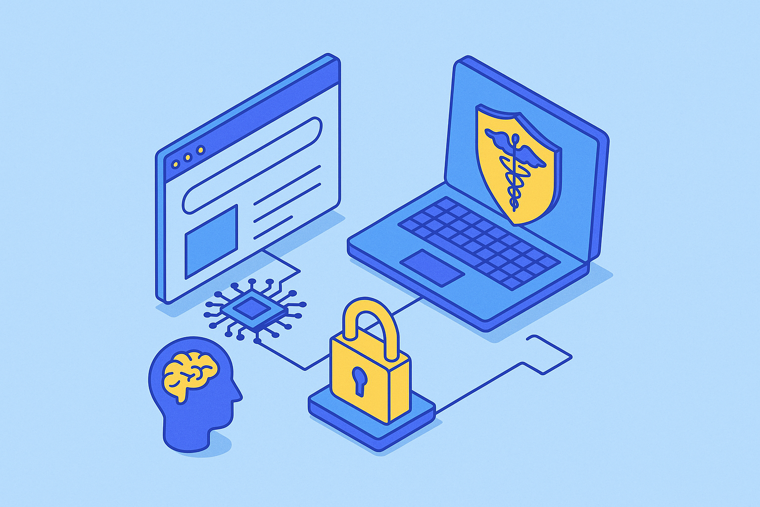 Cover illustration for “HIPAA Considerations for AI Systems That Retrieve Web Content”