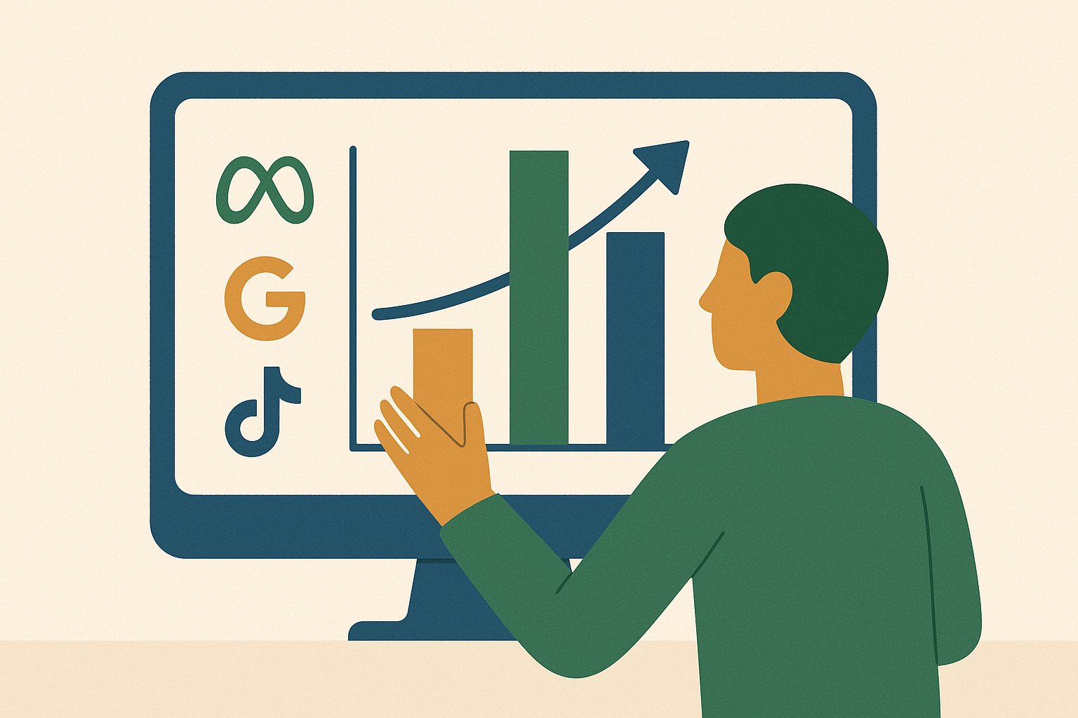 Cover illustration for “Comparing Platform-Reported ROAS Across Meta, Google, and TikTok”