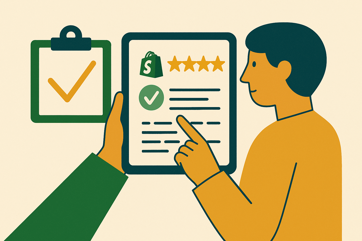 Cover illustration for “Shopify App Reviews as Vendor Evaluation Signal”