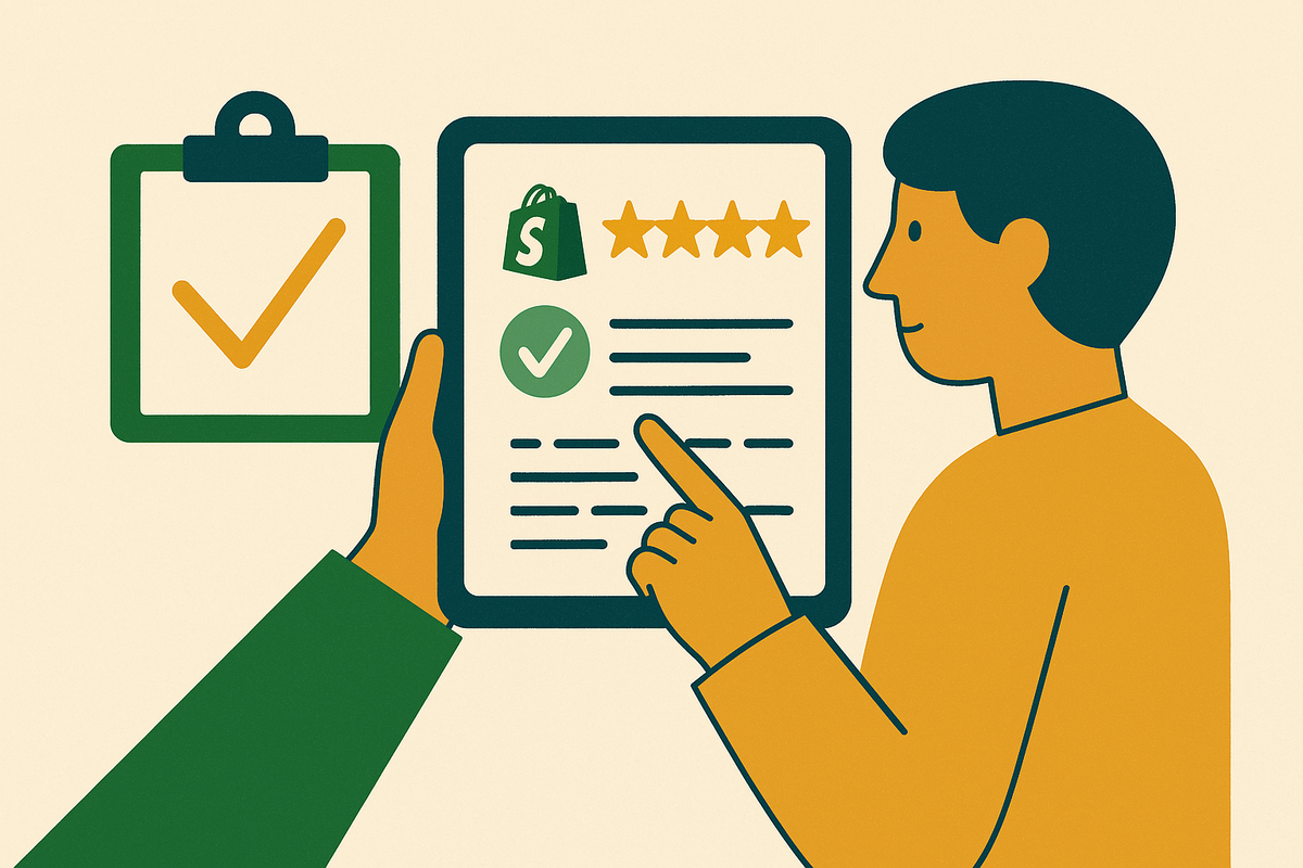 Cover illustration for “Shopify App Reviews as Vendor Evaluation Signal”