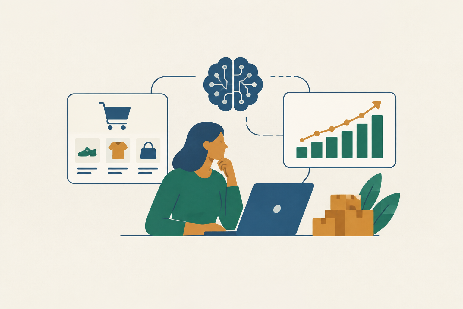 Cover illustration for “Modeling AI Commerce Tool Impact Without Prior Holdout Data”