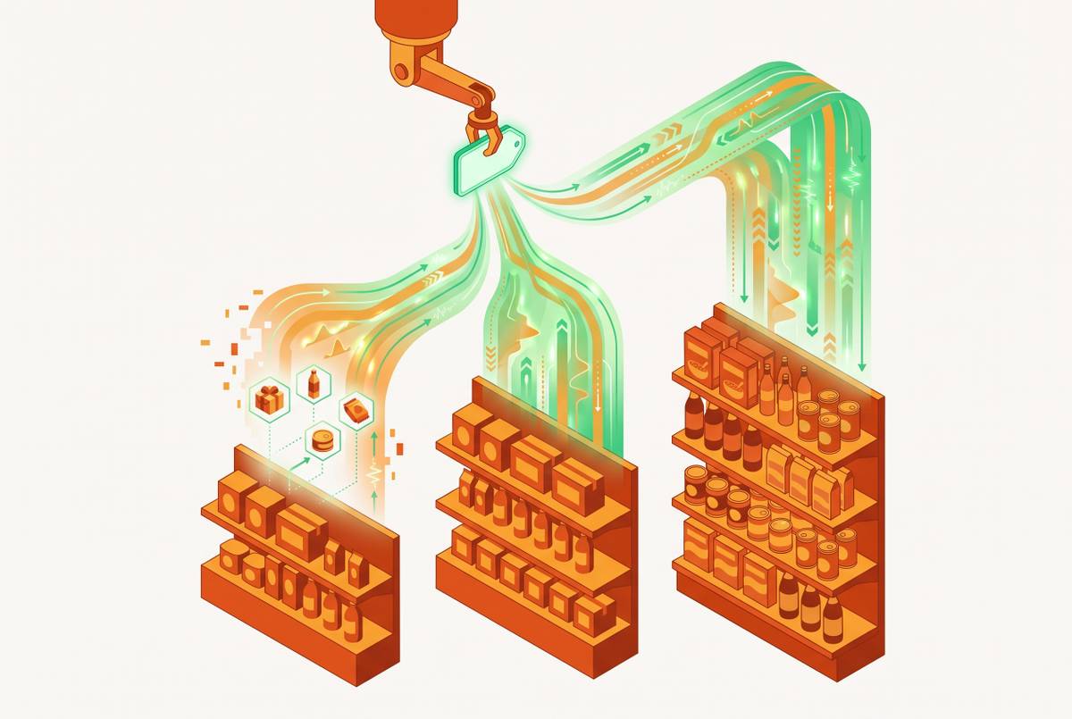 Cover illustration for “Comparing AI Revenue Impact Across DTC Brand Size Segments”