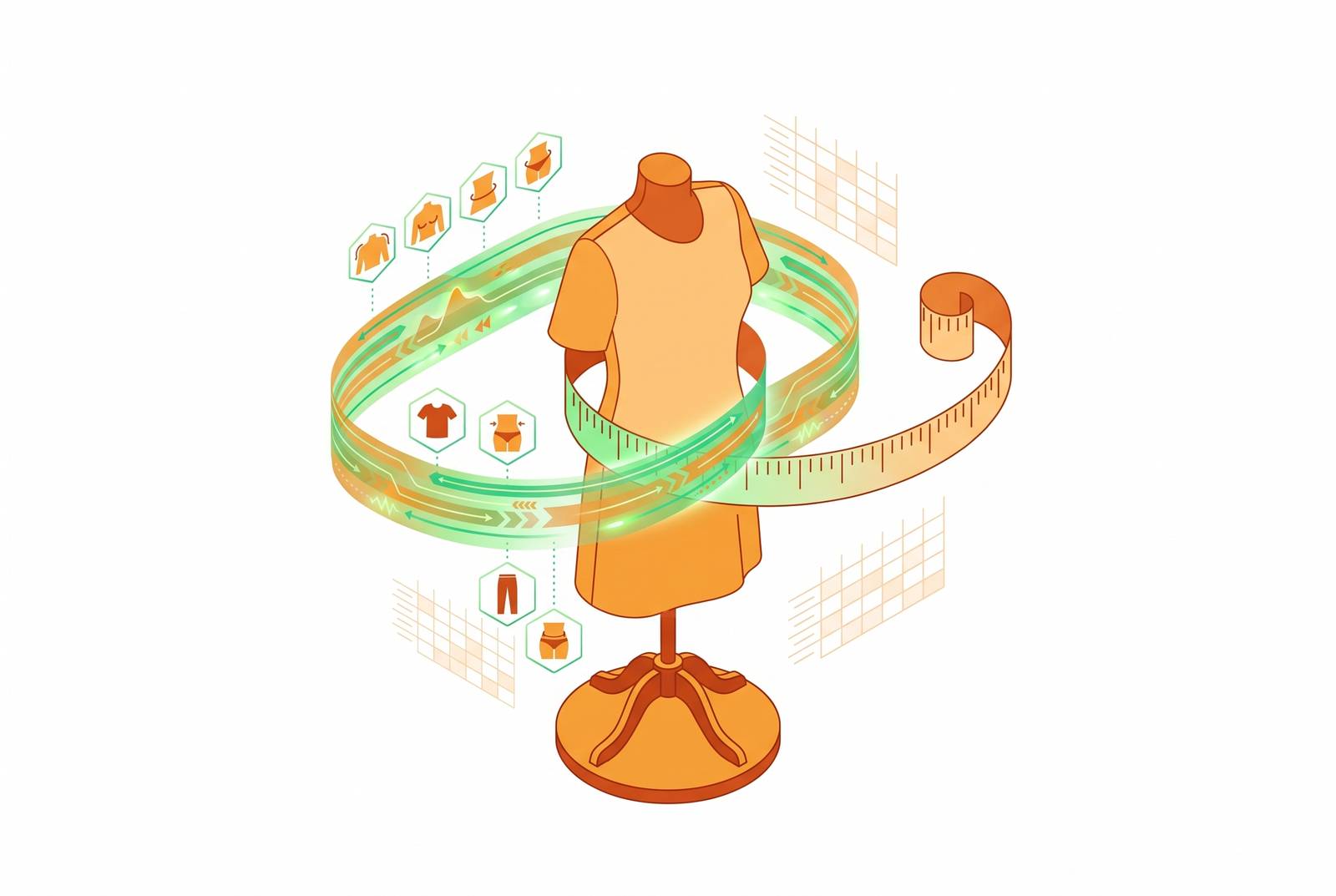 Cover illustration for “AI-Assisted Size and Fit Recommendations for Apparel DTC Brands”