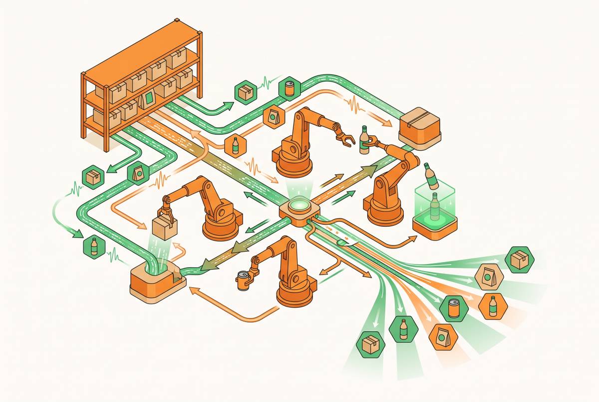 Cover illustration for “Multi-Agent Commerce Workflows and DTC Brand Exposure”