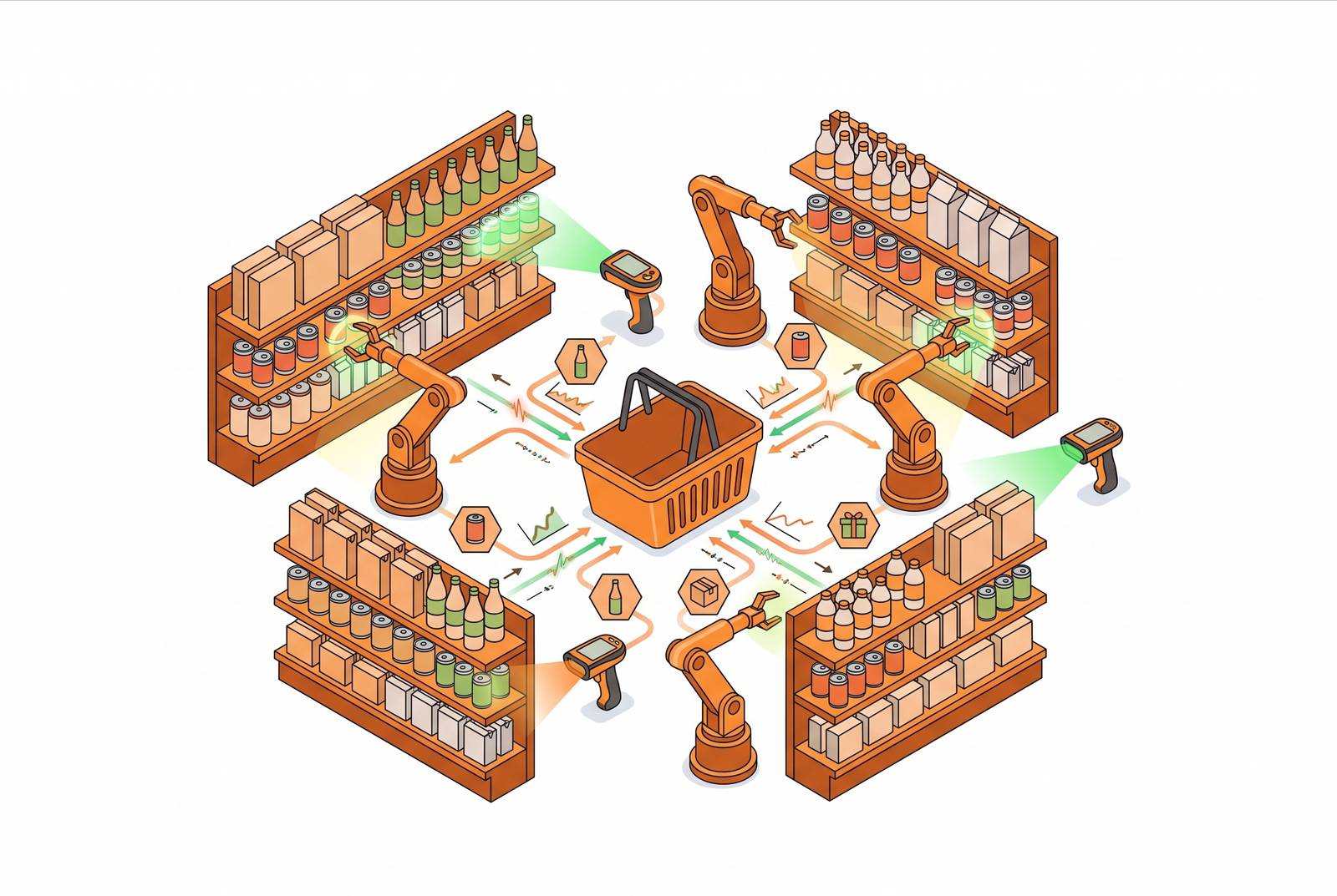 Cover illustration for “Multi-Agent Commerce Workflows and DTC Brand Exposure”