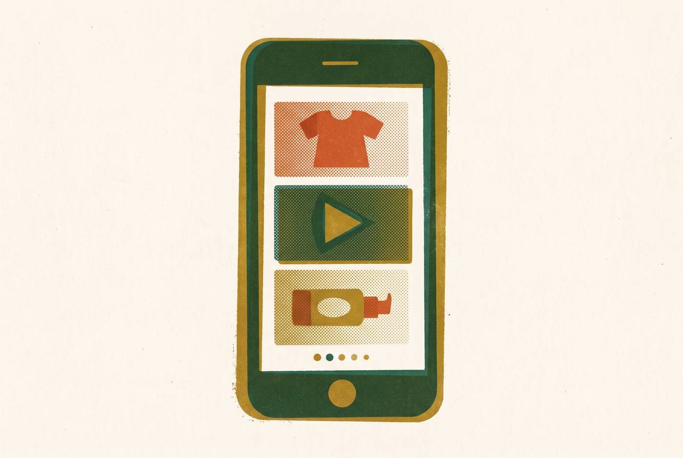 Cover illustration for “Image and Video Sequencing on Mobile PDP for DTC Apparel and Beauty”