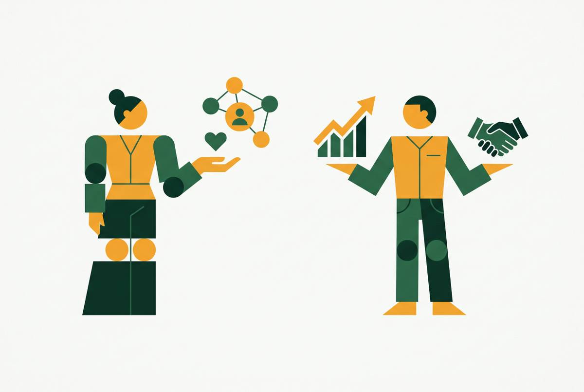Cover illustration for “Customer Success Manager Versus Account Manager in SaaS Revenue Teams”