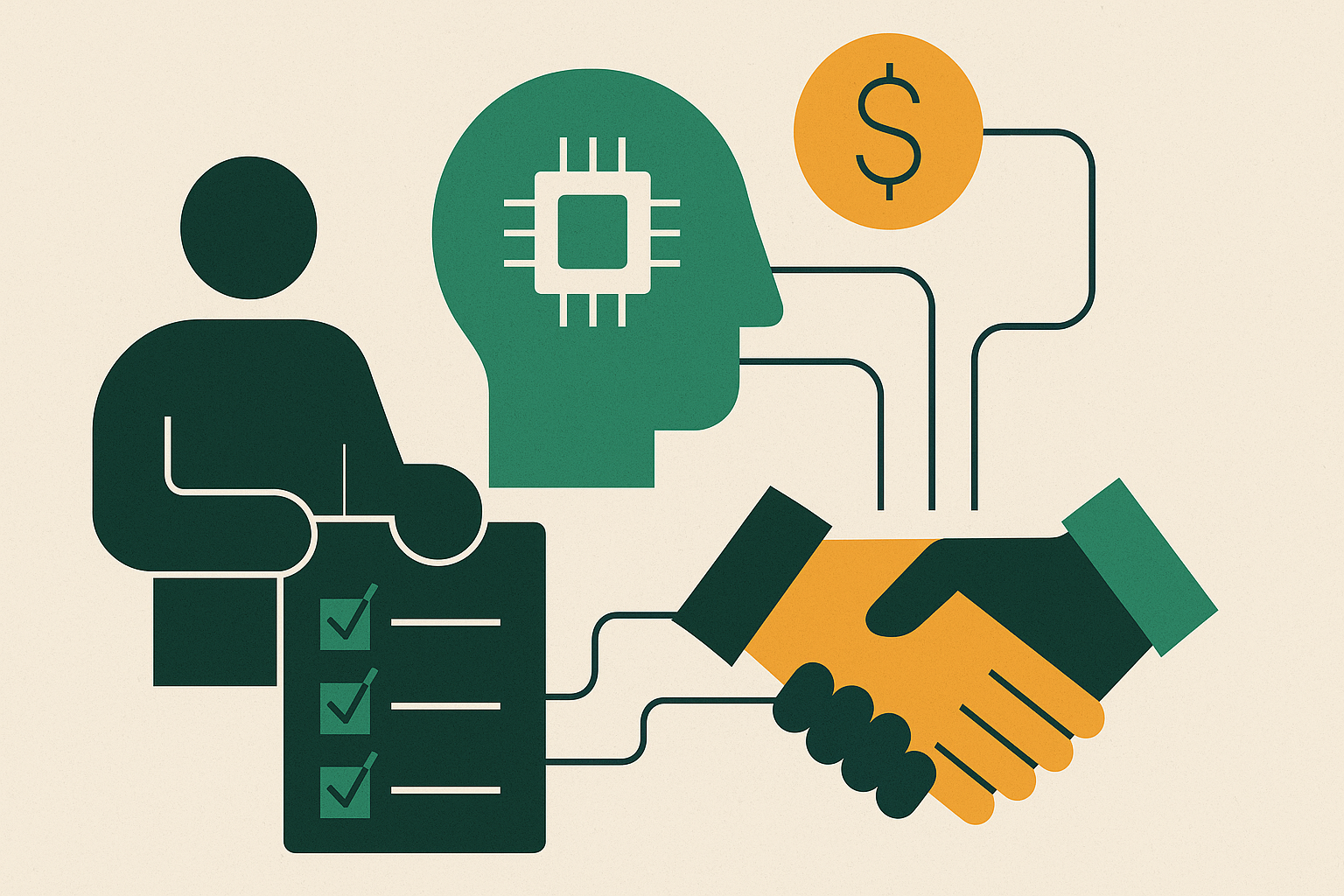 Cover illustration for “MEDDPICC Qualification Framework Applied to AI-Assisted Deals”