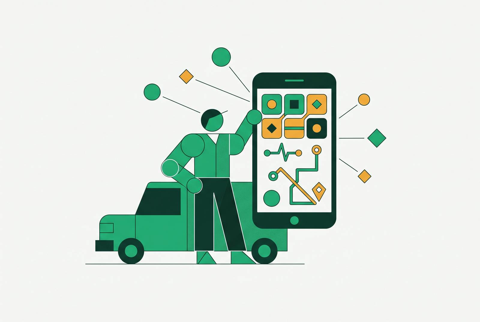 Cover illustration for “Field Sales Engagement Apps for Outside Reps”