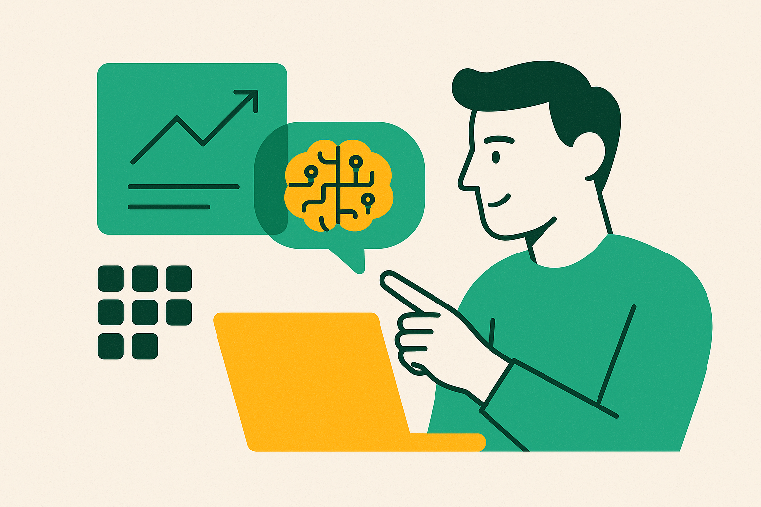 Cover illustration for “Generative AI Applications in B2B Sales Workflows”