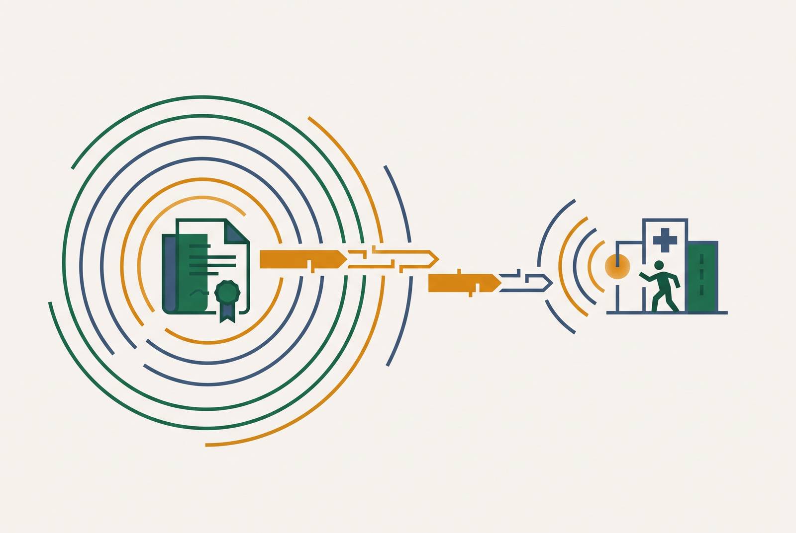 Cover illustration for “Payer Bulletin Monitoring and the Lag Between Policy Change and Practice Awareness”