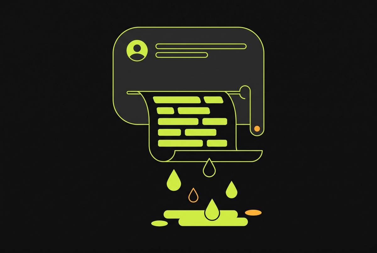 Cover illustration for “Prompt Leakage and System Prompt Extraction in Commercial LLM Applications”