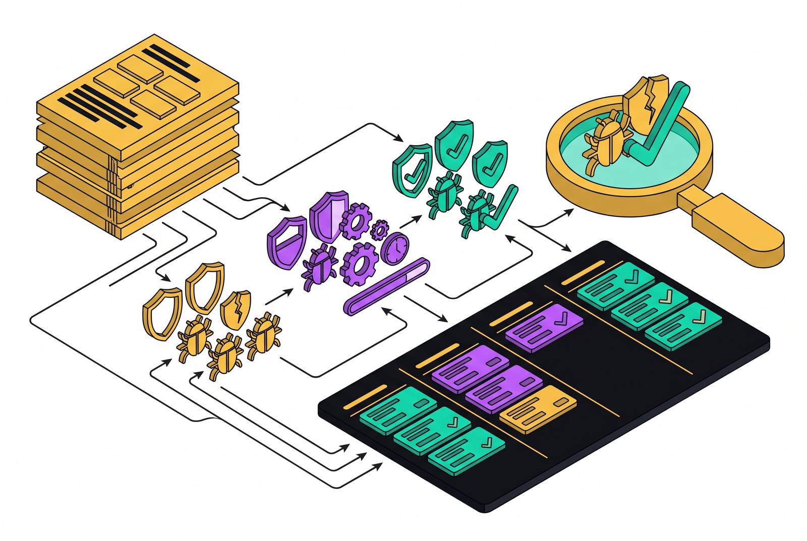 Cover illustration for “Tracking Remediation Status Across a Pen Test Report in Engineering Workflows”