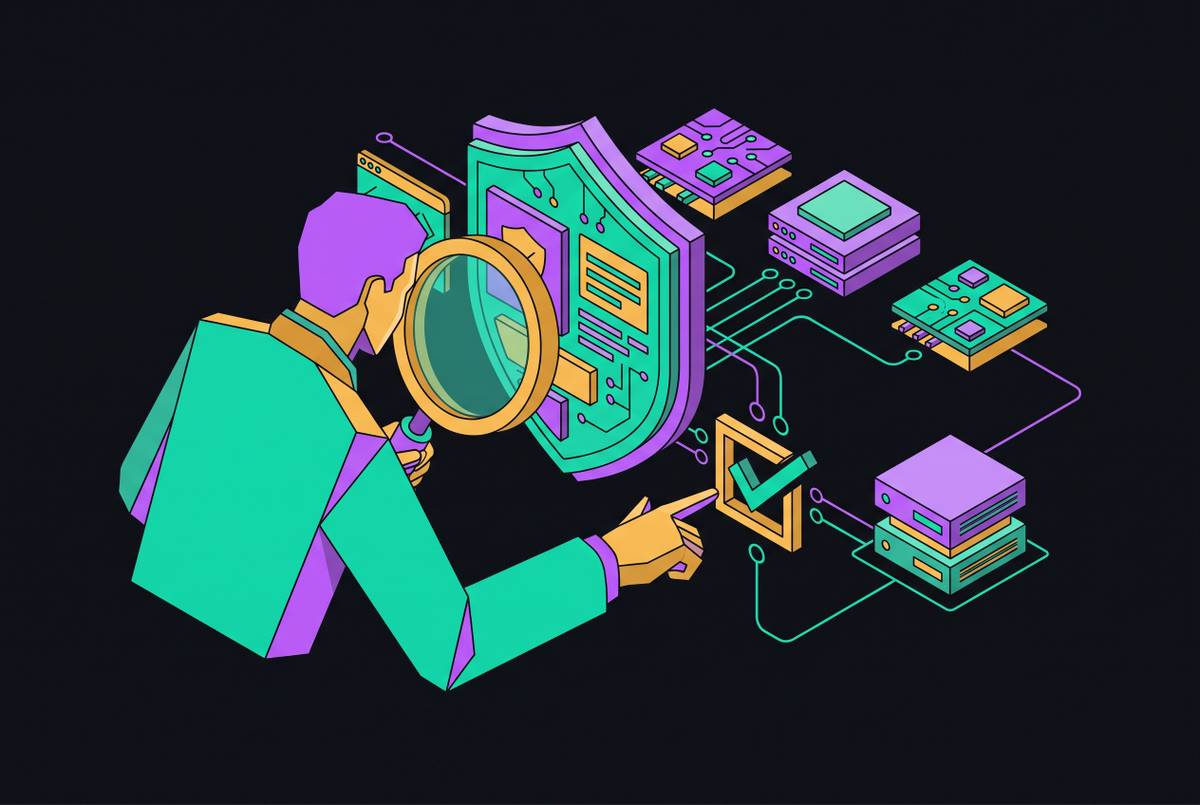 Cover illustration for “Human Expert Review Requirements in AI-Augmented Security Assessments”
