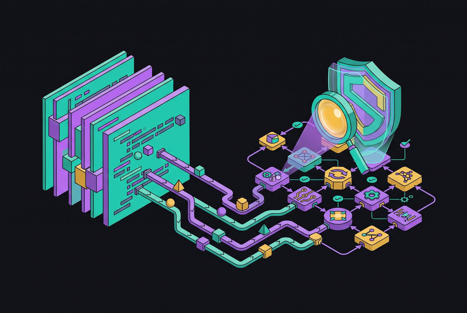 Cover illustration for “AI Security Testing Tools That Combine Code Visibility With Data Flow Mapping”