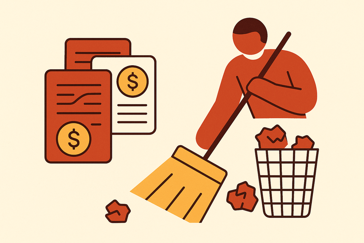 Cover illustration for “Financial Records Cleanup Before Going to Market”