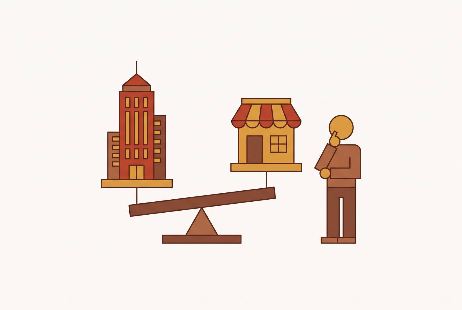 Cover illustration for “Investment Banking Advisory vs Business Broker for Sub-$10M Deals”