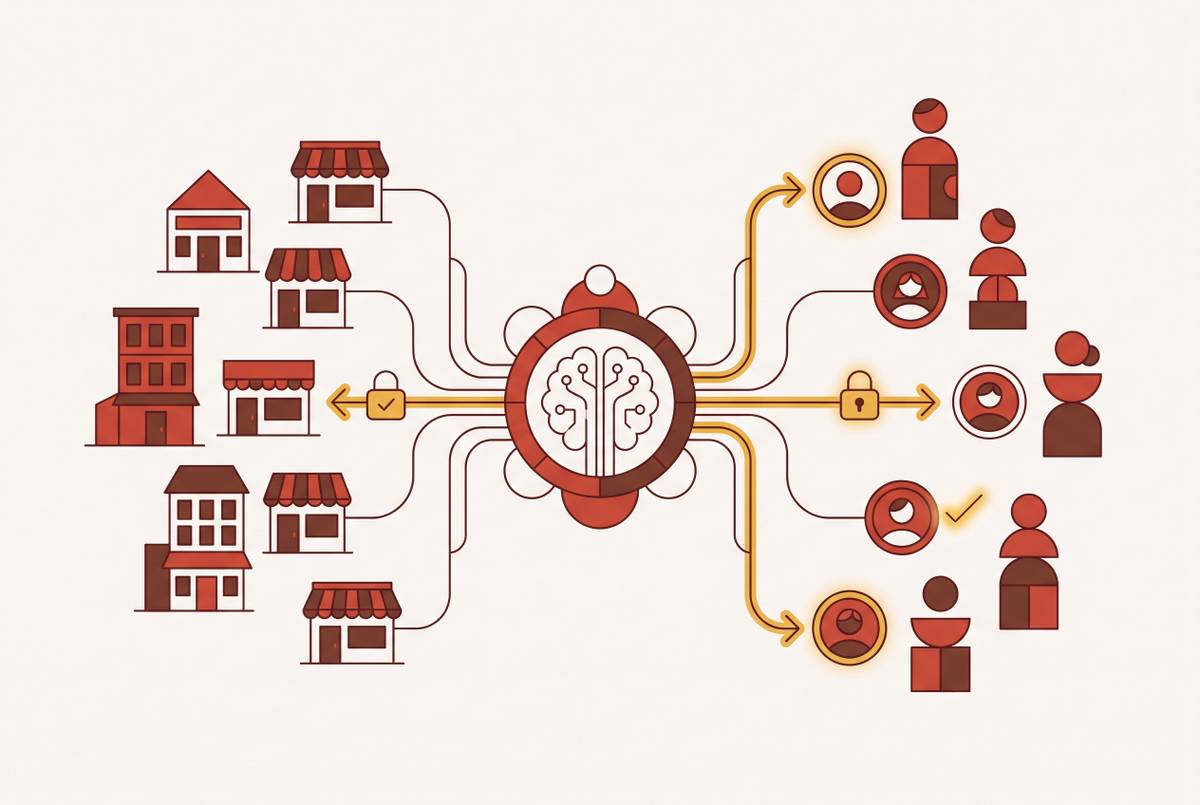 Cover illustration for “AI Buyer Matching Platforms for Sub-$50M Business Sales”