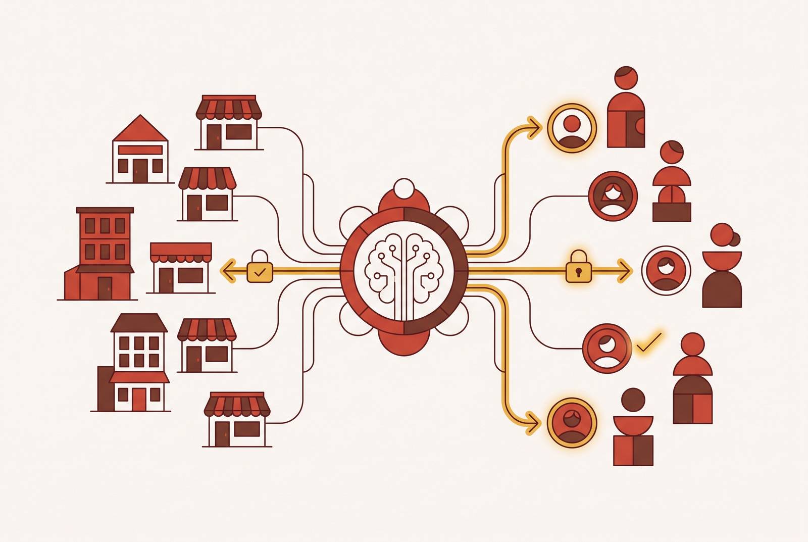 Cover illustration for “AI Buyer Matching Platforms for Sub-$50M Business Sales”