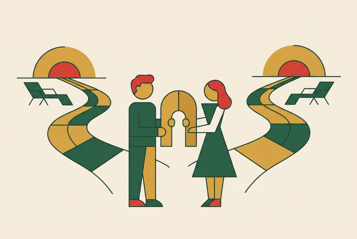 Cover illustration for “How a Chinese-Canadian Couple Structured Their Sale Around Two Retirements”