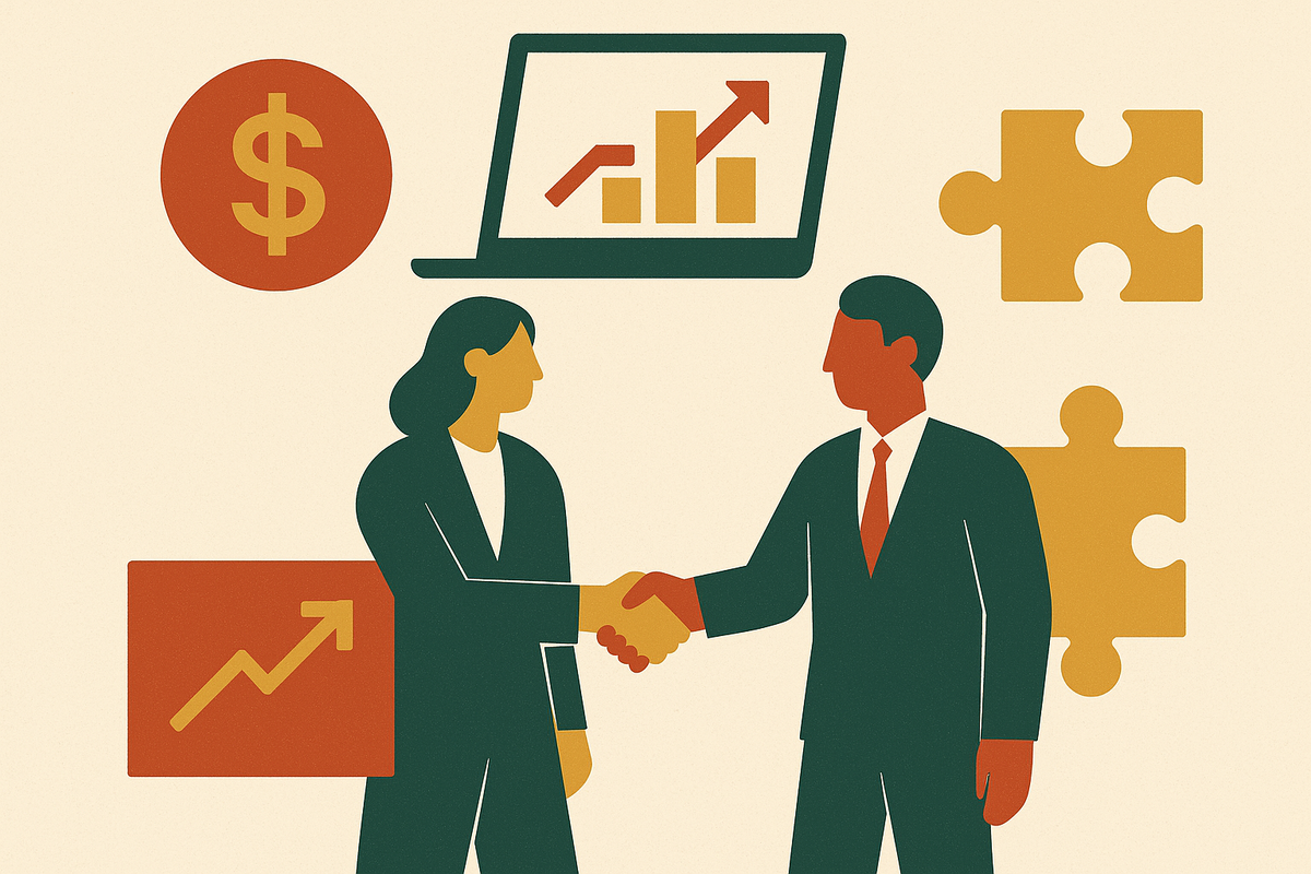 Cover illustration for “Tech-Enabled M&A Advisory Firms Serving the $1M to $30M Revenue Market”