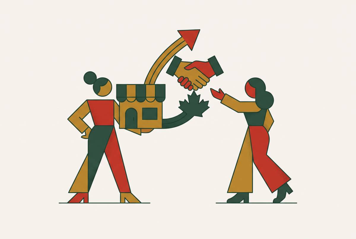 Cover illustration for “Women Founders Selling Profitable Businesses in Canada”