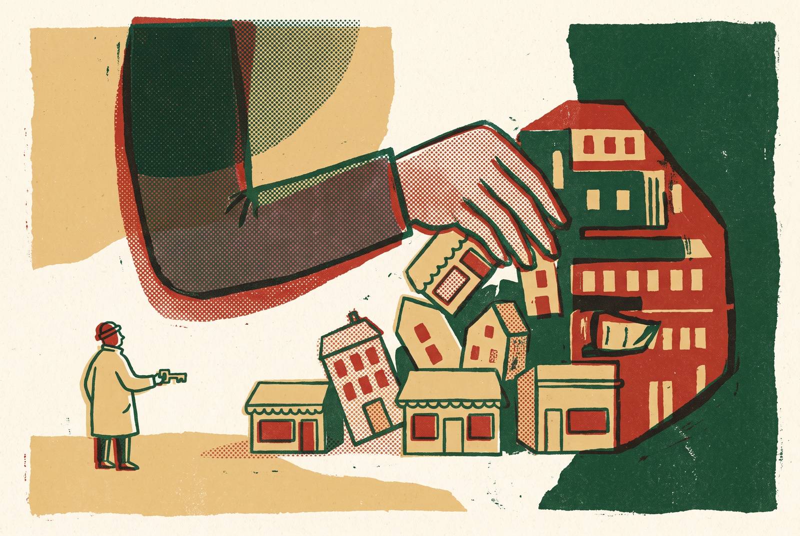 Cover illustration for “Private Equity Roll-Up Strategy and What It Means for Founder Sellers”