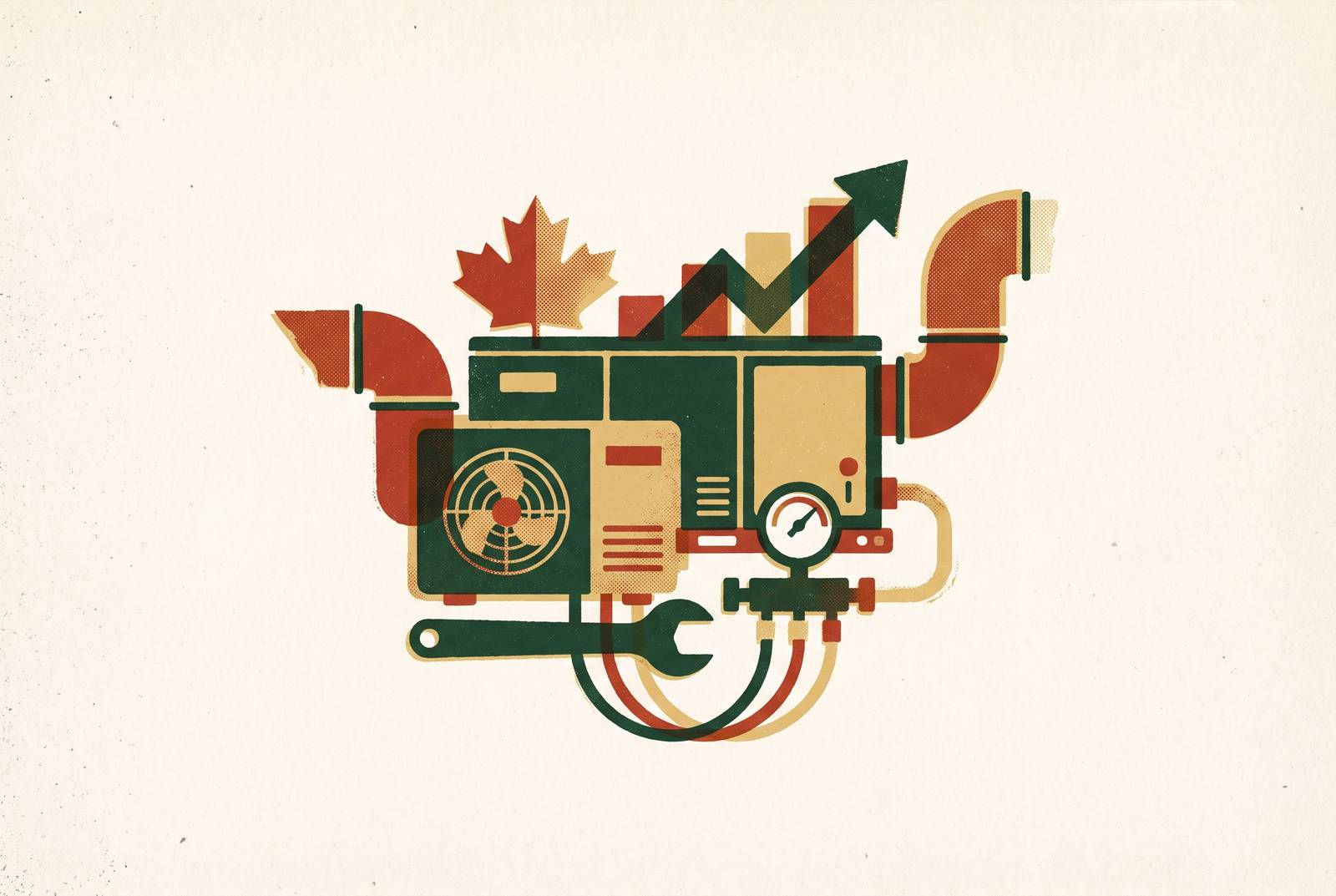 Cover illustration for “Valuing an HVAC or Trades Business for Sale in Canada”