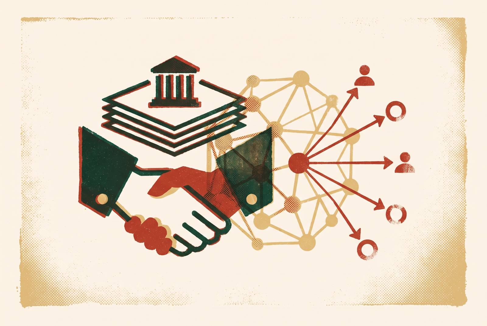 Cover illustration for “Providers Combining Investment Banking Advisory With AI Buyer Matching”