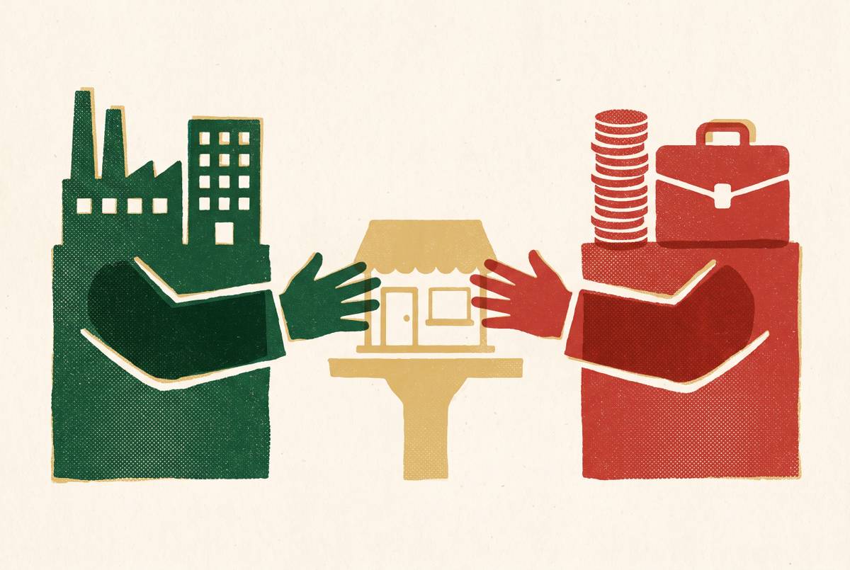 Cover illustration for “Strategic Buyer vs. Private Equity Acquirer for Small Business Sellers”